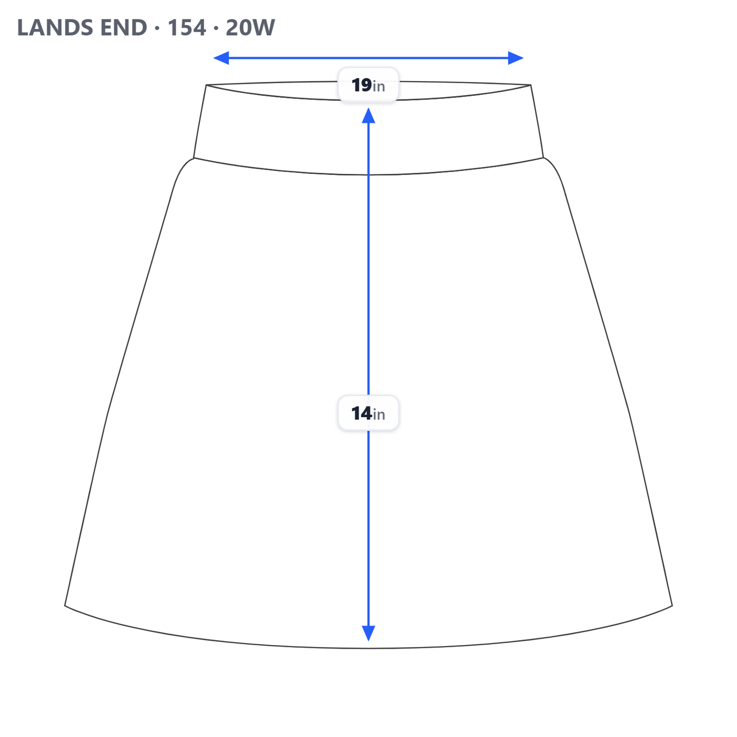 Lands' End Swim Skirt 20W Plus Black Solid Nylon Spandex Bottom Bathing BLA40E