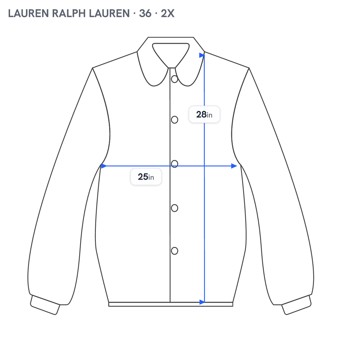 Lauren Ralph Lauren 2X Top Blue White Polka Dot Cotton Non Iron Button GEO28E