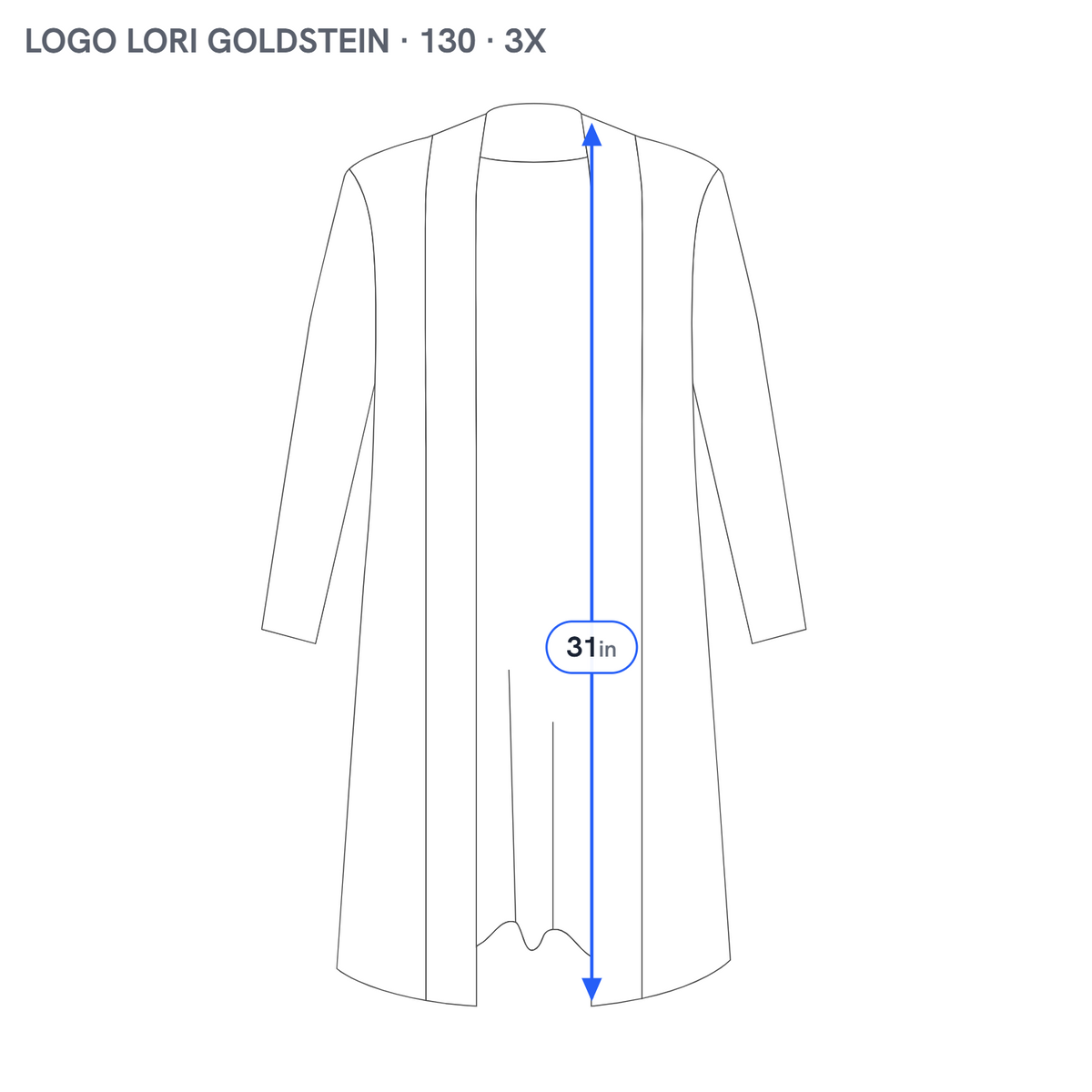 LOGO Lori Goldstein Knit Cardigan 3X Plus Blue Marled Sleeveless Open Front BLU56E