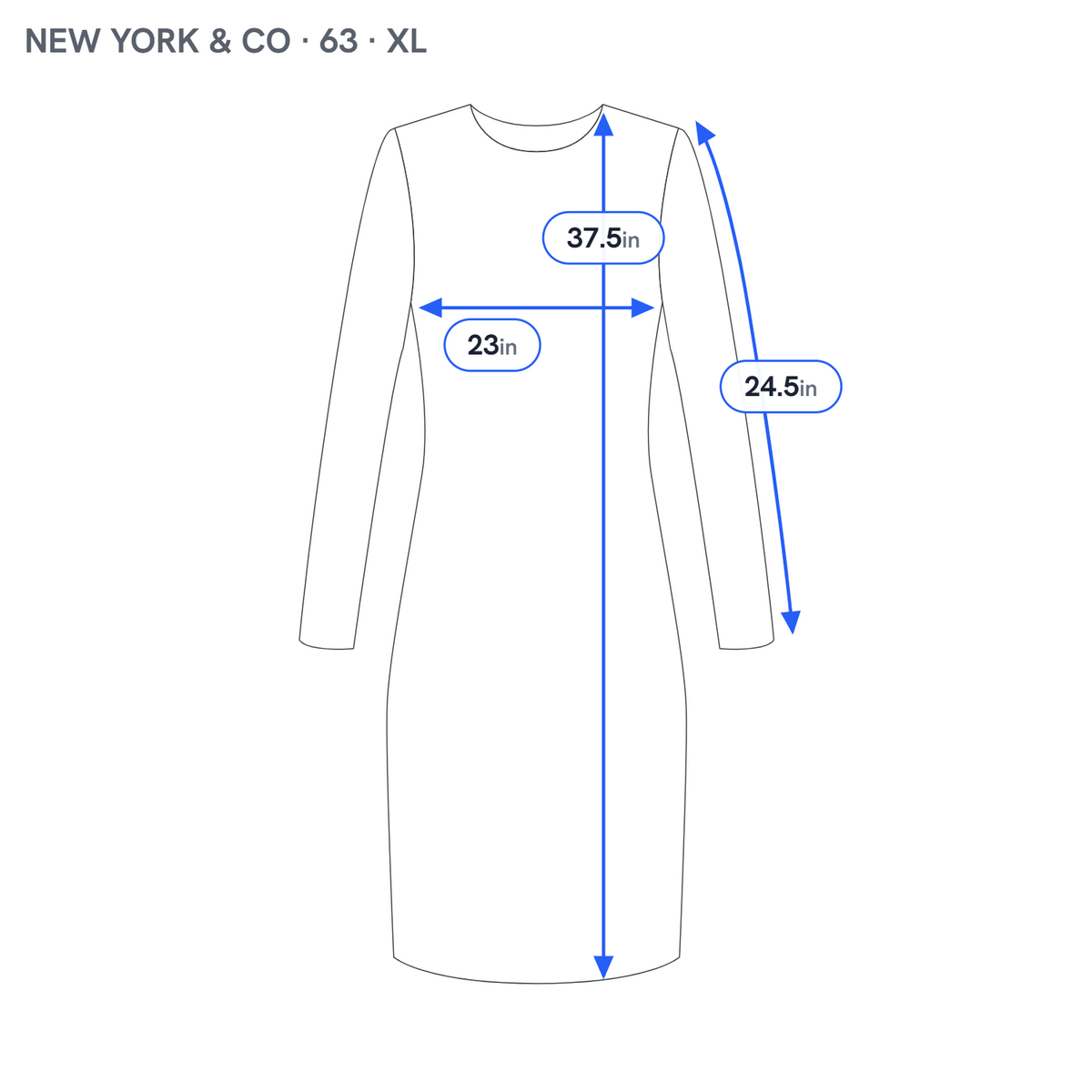 New York & Co Dress Womens XL Geometric V-Neck Long Sleeve Mini Pockets Lined GEO176E