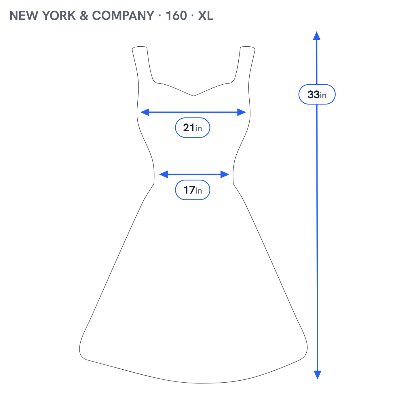 NY&Co Womens Mini Dress XL Blue White Fit Flare Sleeveless V-Neck Cotton BLU22E