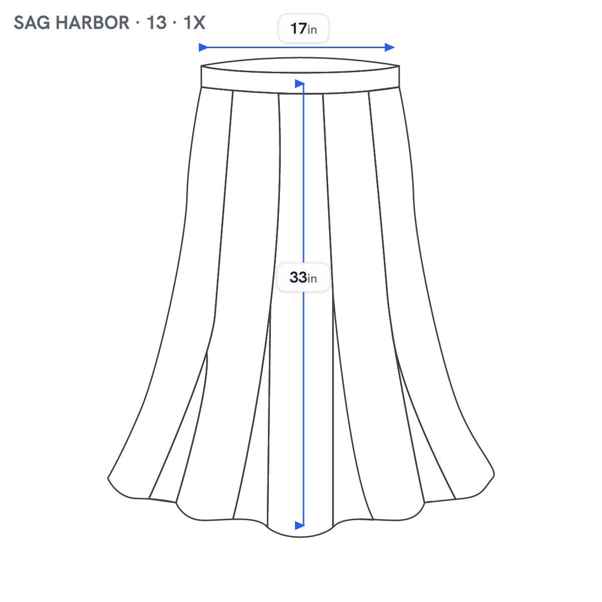 Sag Harbor Womens 1X Skirt Blue Brown Floral Pleated Elastic Waist FLO191E