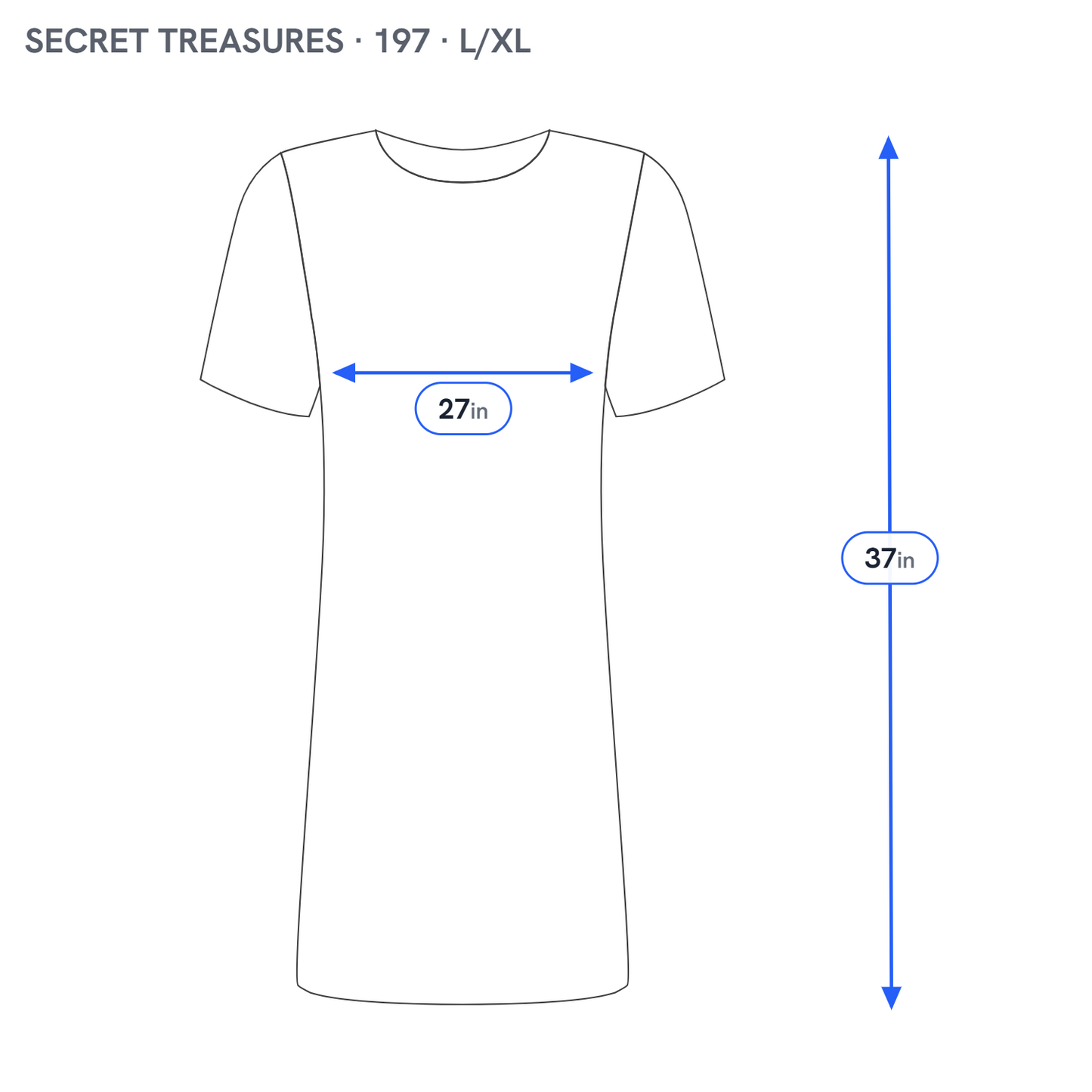 Secret Treasures Pajama Top L XL Short Sleeve Crew Neck Glitter Sleep BLU58E