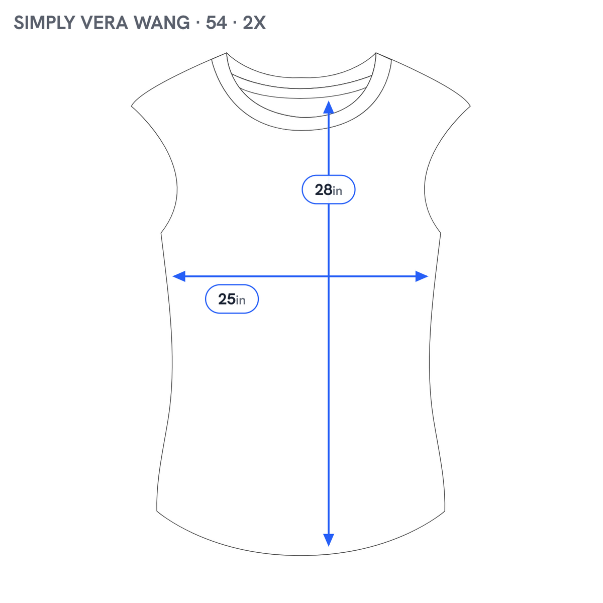 Simply Vera Wang 2X Blue Purple Watercolor Asymmetric Collared Sleeveless WAT50E