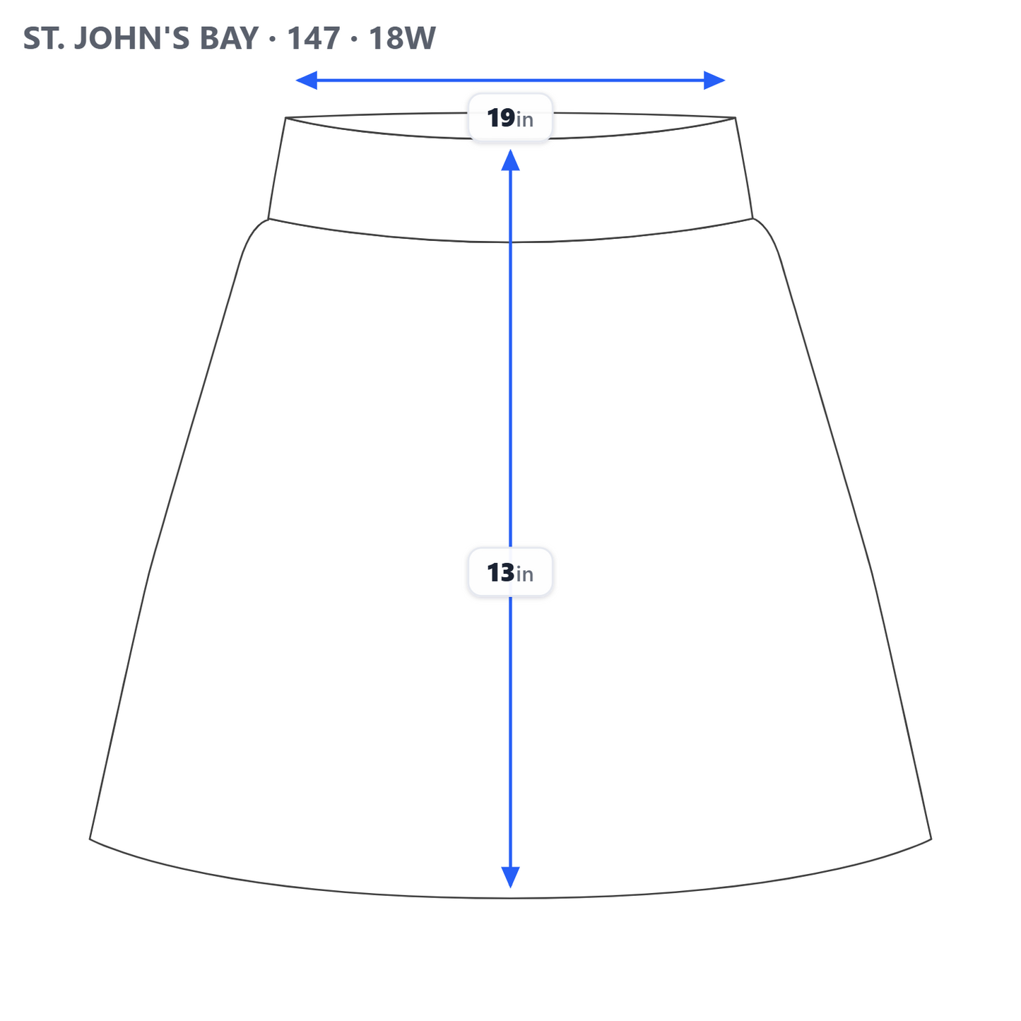 St Johns Bay 18W Swim Skirt Womens Plus Brown Solid Stretch Bikini Bottom BRO48E