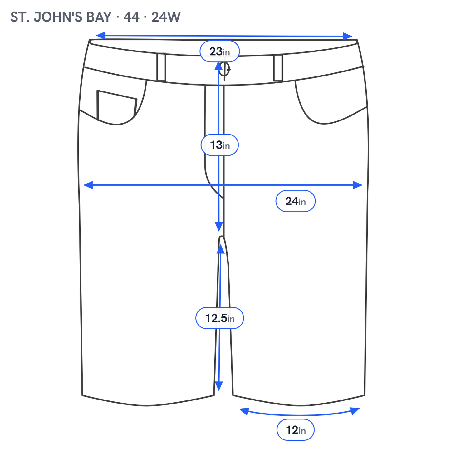 St John's Bay Womens Bermuda Shorts Size 24W Dark Wash Denim Stretch SHO6E