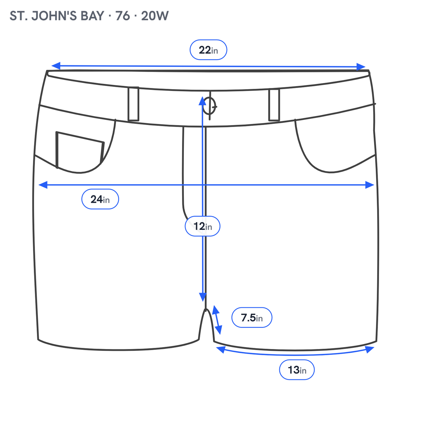 St John's Bay Shorts 20W Womens Beige Chino Elastic Waist Stretch A6E