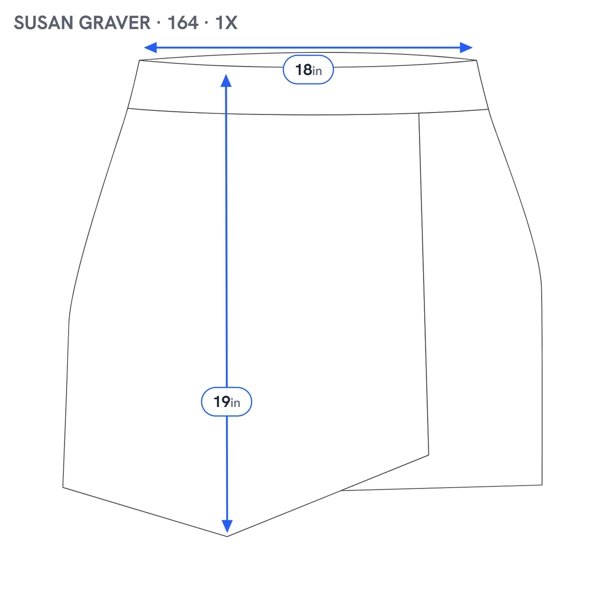 Susan Graver Skort 1X Plus Floral Pull On Elastic Waist Side Tie Casual FLO247XE