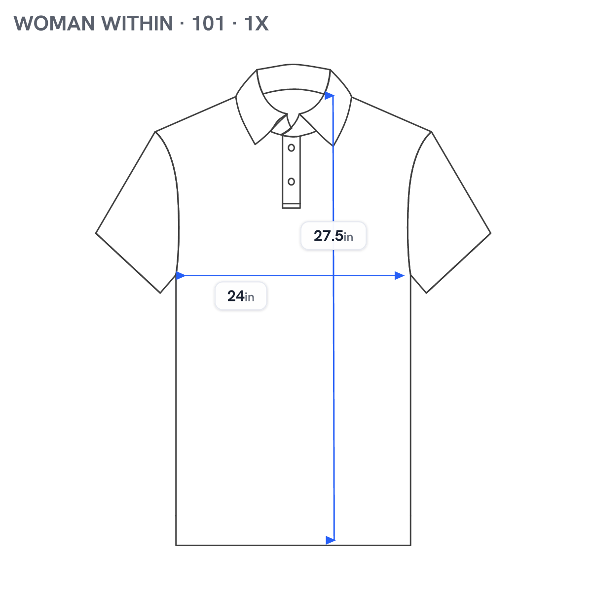 Woman Within Polo Shirt 1X Yellow 100% Cotton Knit Short Sleeve 1/4 Button YEL1E