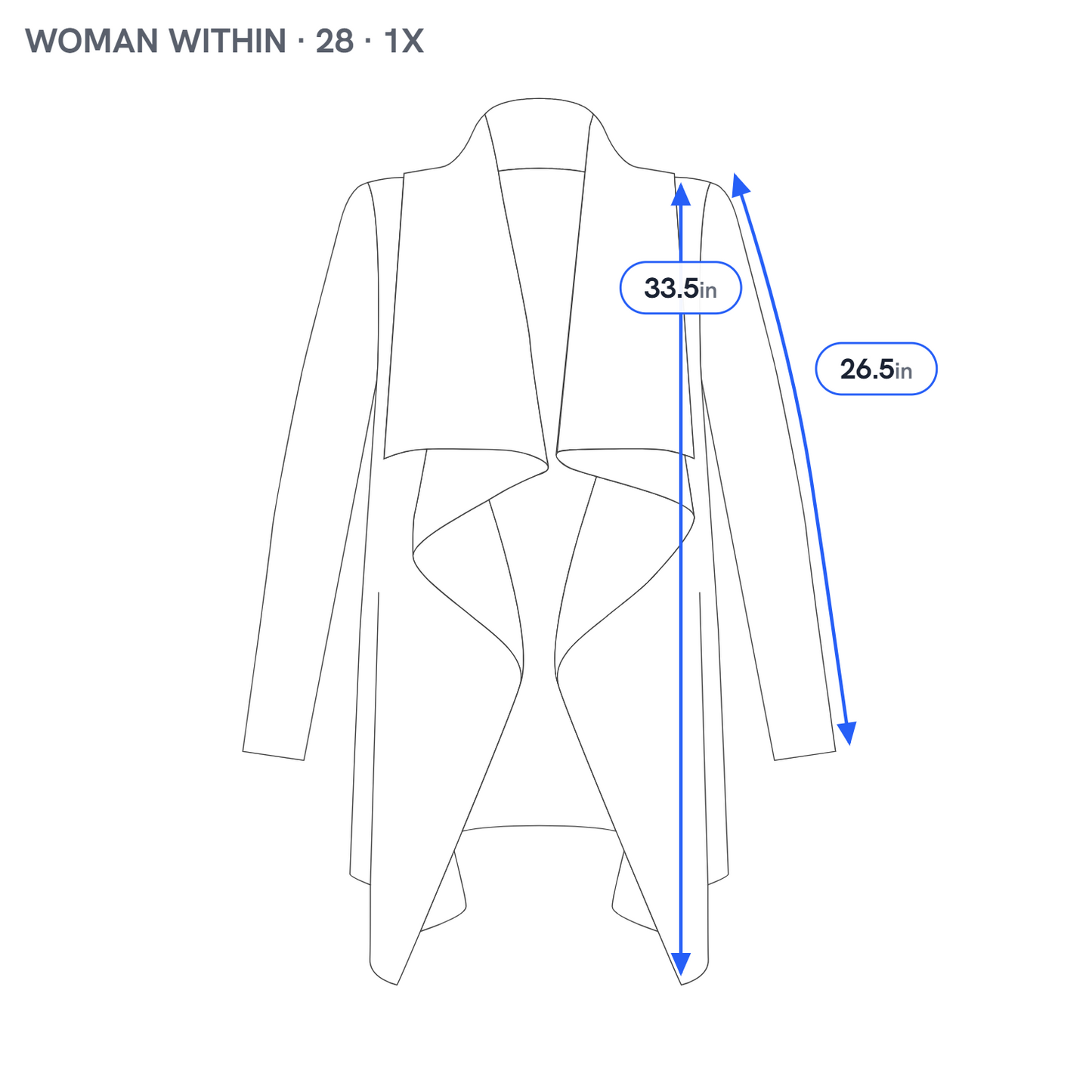 Woman Within Lavender Cardigan Sweater 1X Plus Open Front Long Sleeve PUR67E