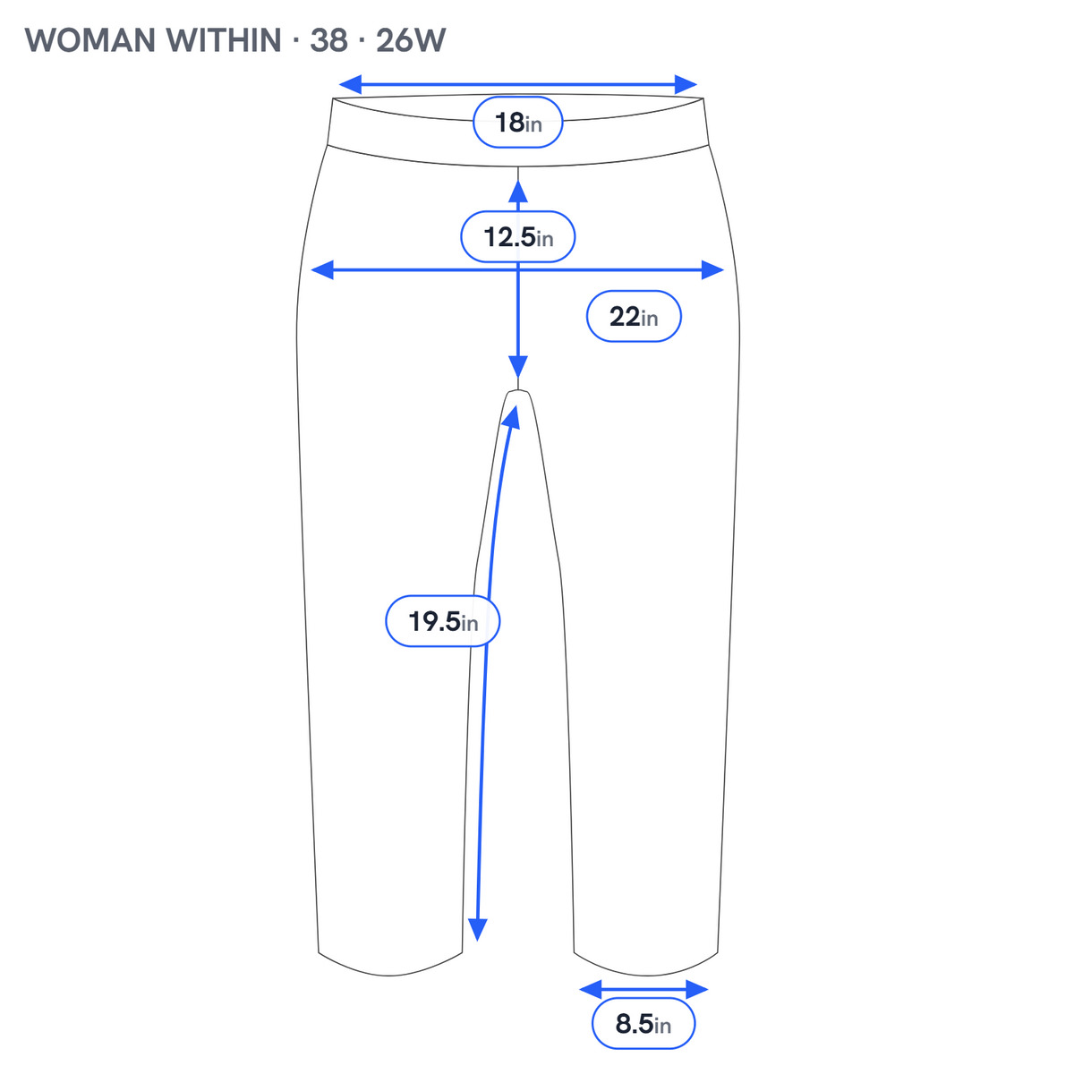 Woman Within Womens 26W Gray Capri Pants Pull On Elastic Waist Stretch Pockets CAP18E