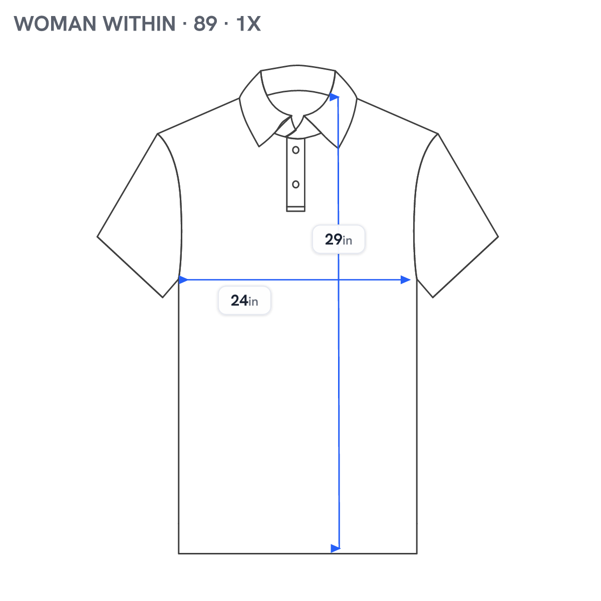 Woman Within Womens 1X Red Cotton Polo Shirt Collared Short Sleeve Top  RED56E