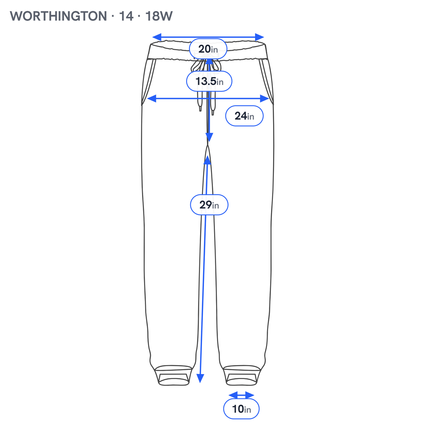 Worthington 18W Gray Straight Leg Dress Pants Pull On Elastic Waist B22E