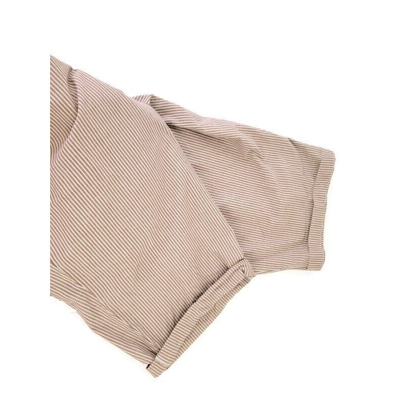Sag Harbor Womens Pants 24W Plus Capri Cotton Cuffed Brown Stripe Pockets Casual