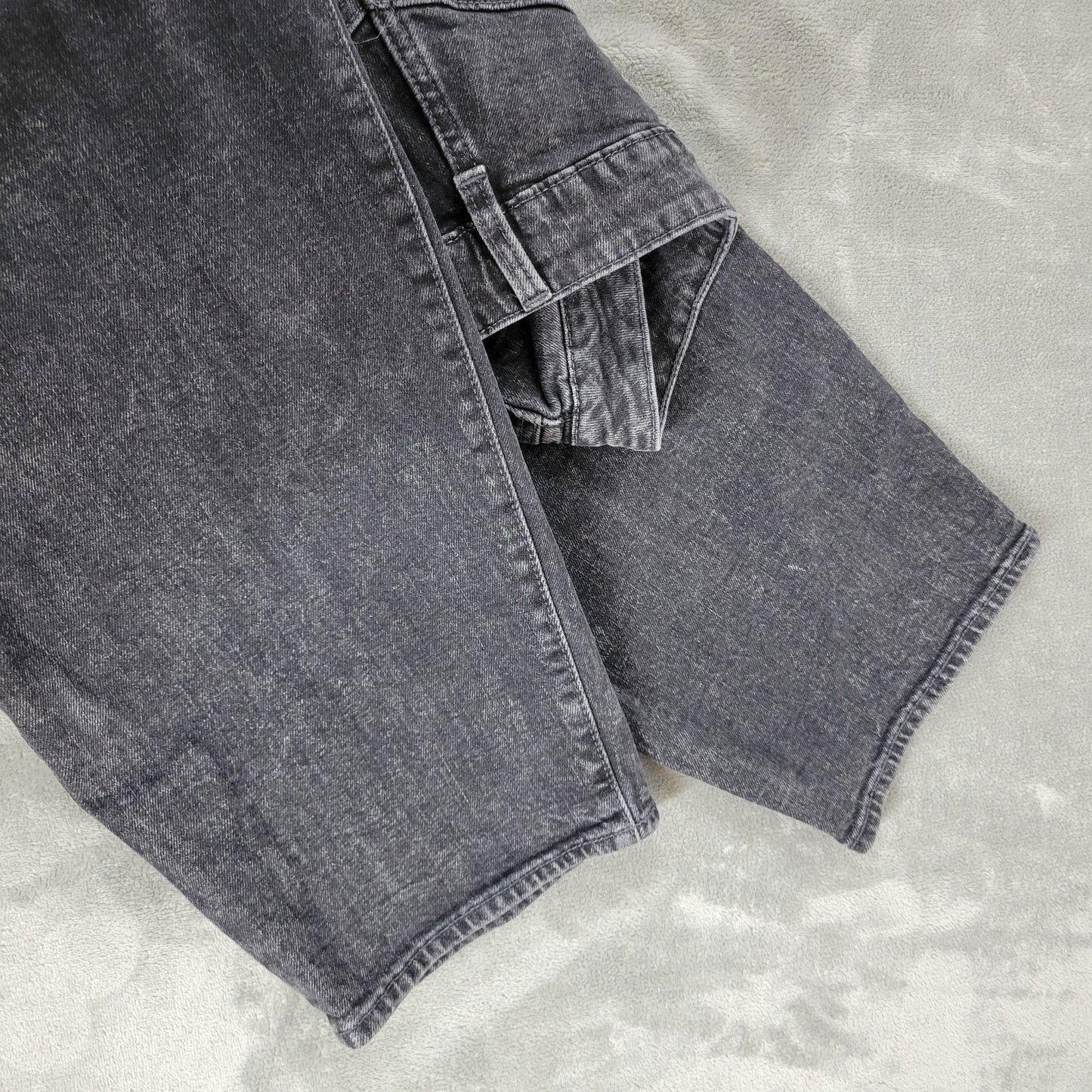 Old Navy Womens Jeans 22W Plus OG Straight Leg Black Denim High Rise Zip Fly