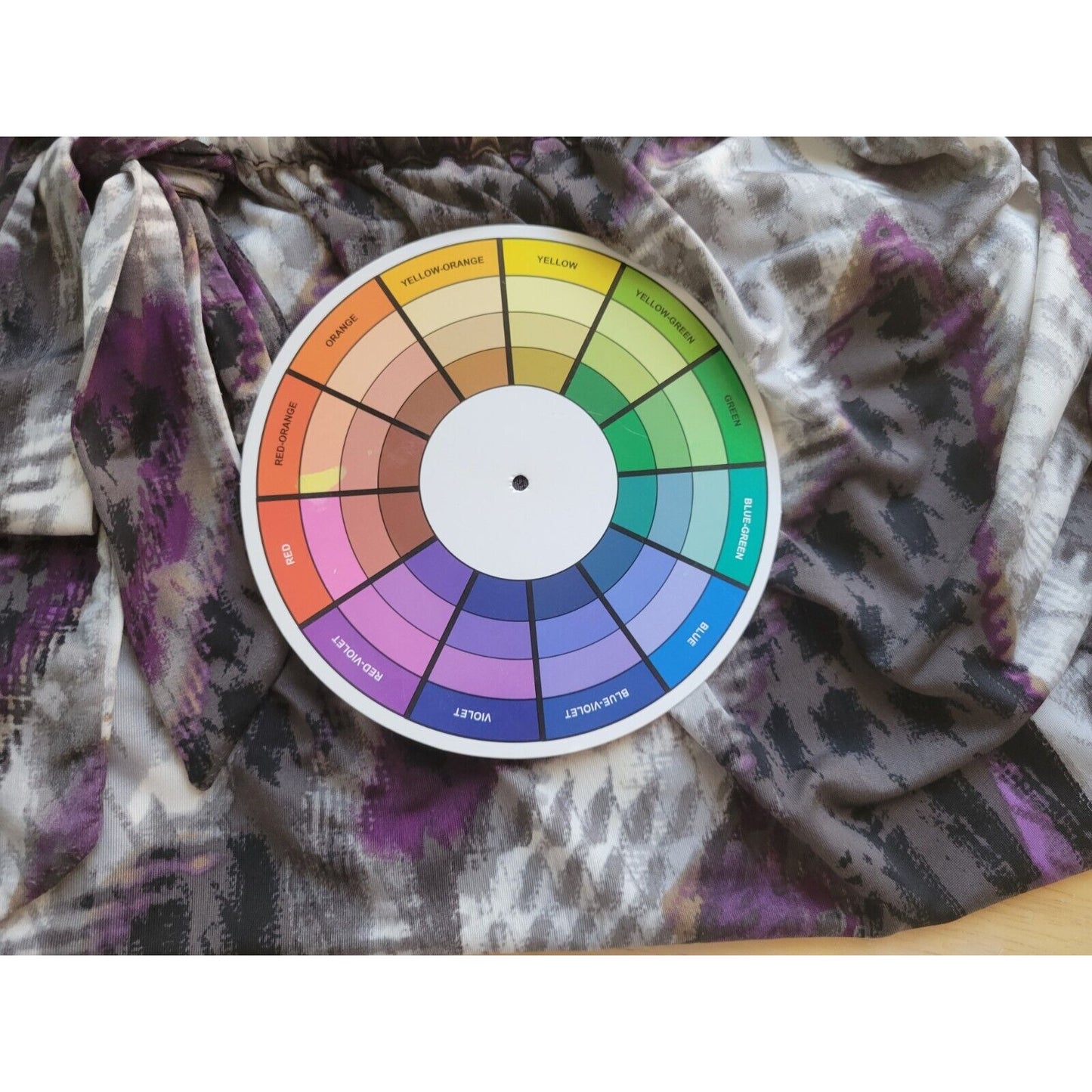 Worthington Purple Watercolor V-Neck Blouse Womens Plus Size Short Sleeve WAT36E