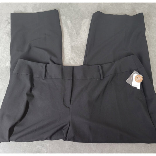 Lane Bryant Womens Pants 28 Plus Black Wide Leg Stretch High Rise Office New