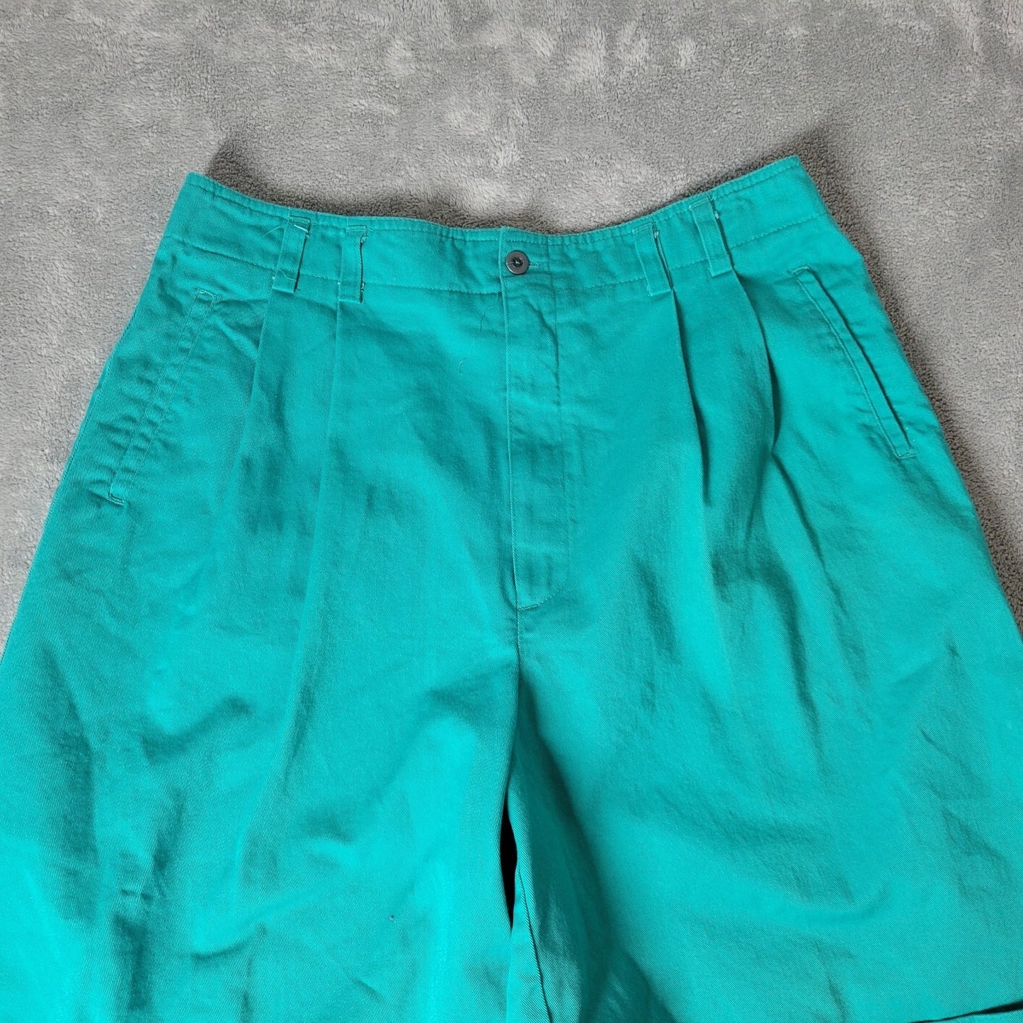 Westbound Womens Shorts 18 Plus Zip Fly Blue Cuff Hem Cotton Casual Pockets