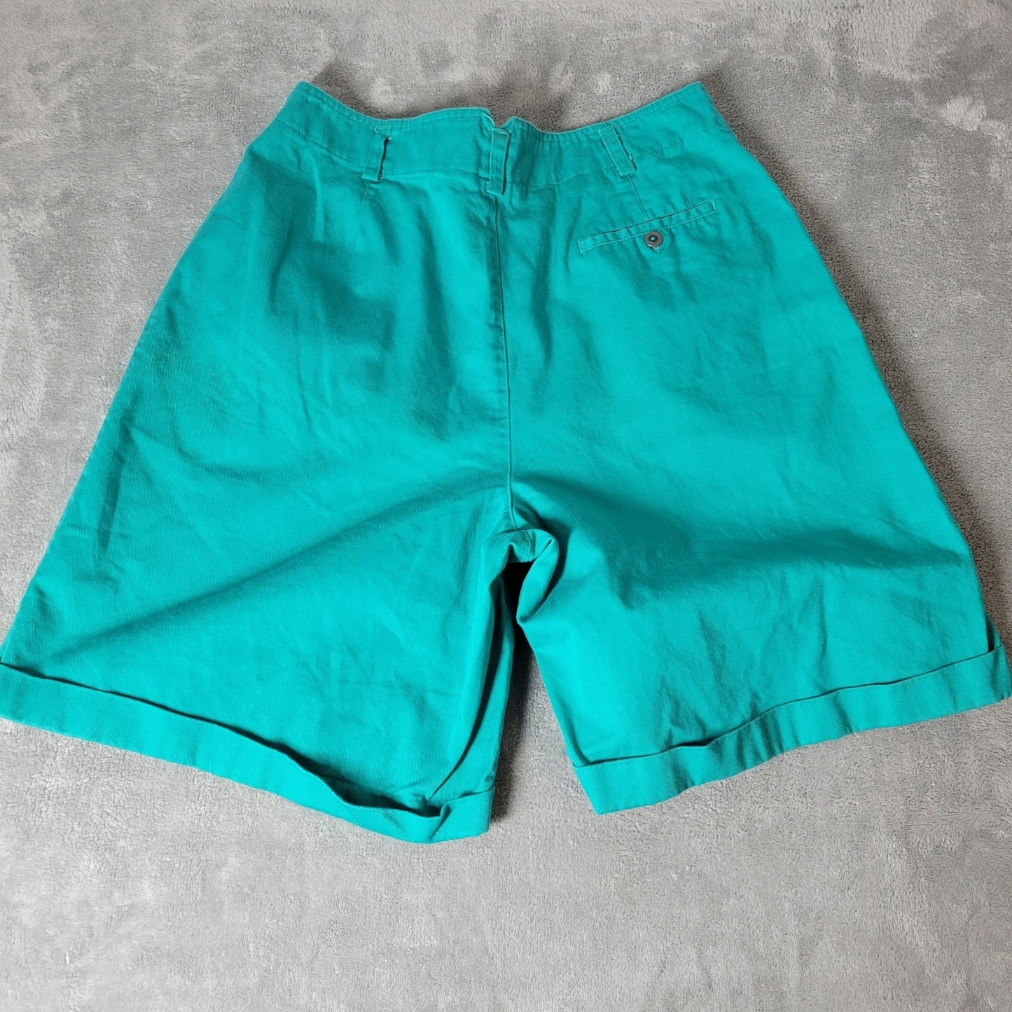 Westbound Womens Shorts 18 Plus Zip Fly Blue Cuff Hem Cotton Casual Pockets