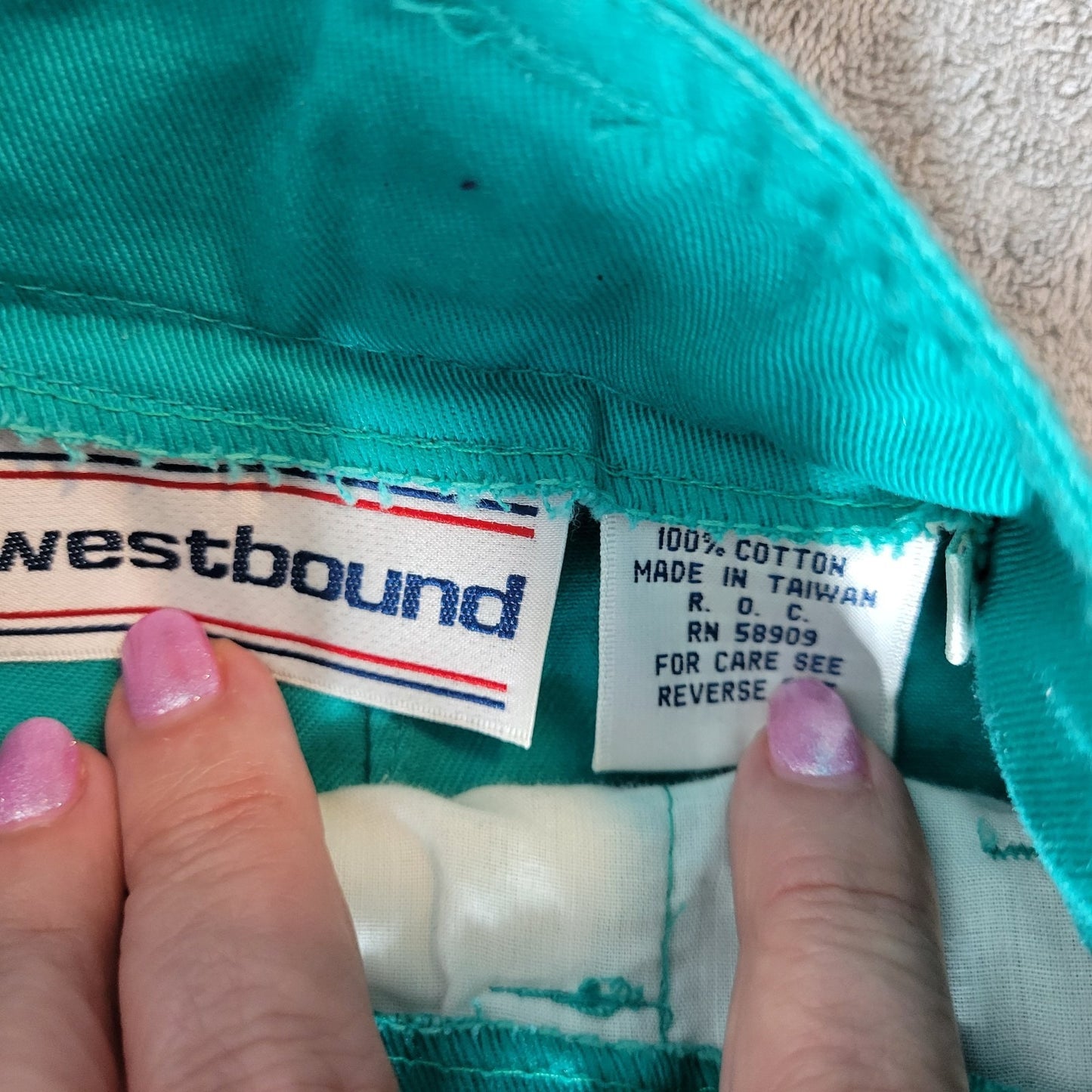 Westbound Womens Shorts 18 Plus Zip Fly Blue Cuff Hem Cotton Casual Pockets