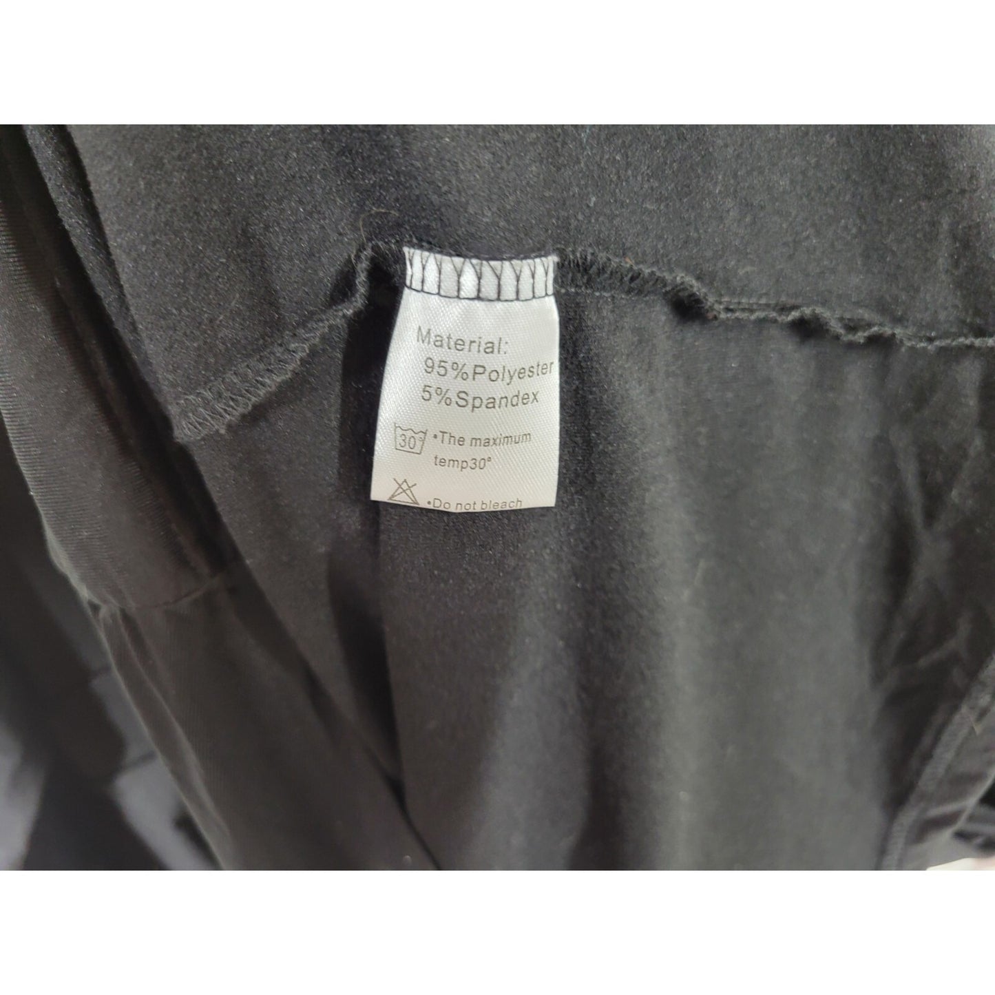 Poseshe Womens Dress 4XL Plus Long Sleeve Black Poly Blend Ruched  Casual