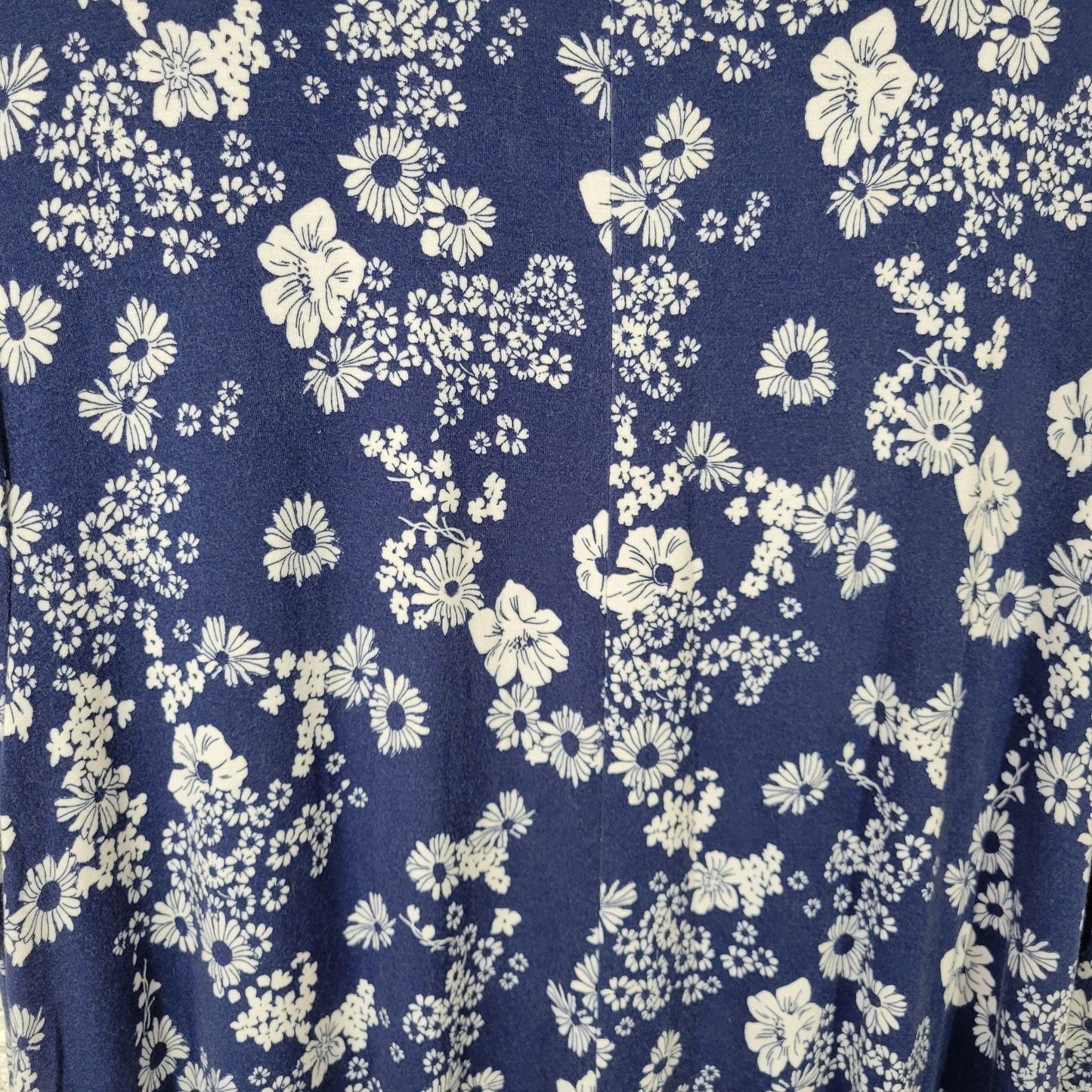 Old Navy Womens Dress 3X Plus Short Sleeve Blue White Comfy Casual Rayon Blend