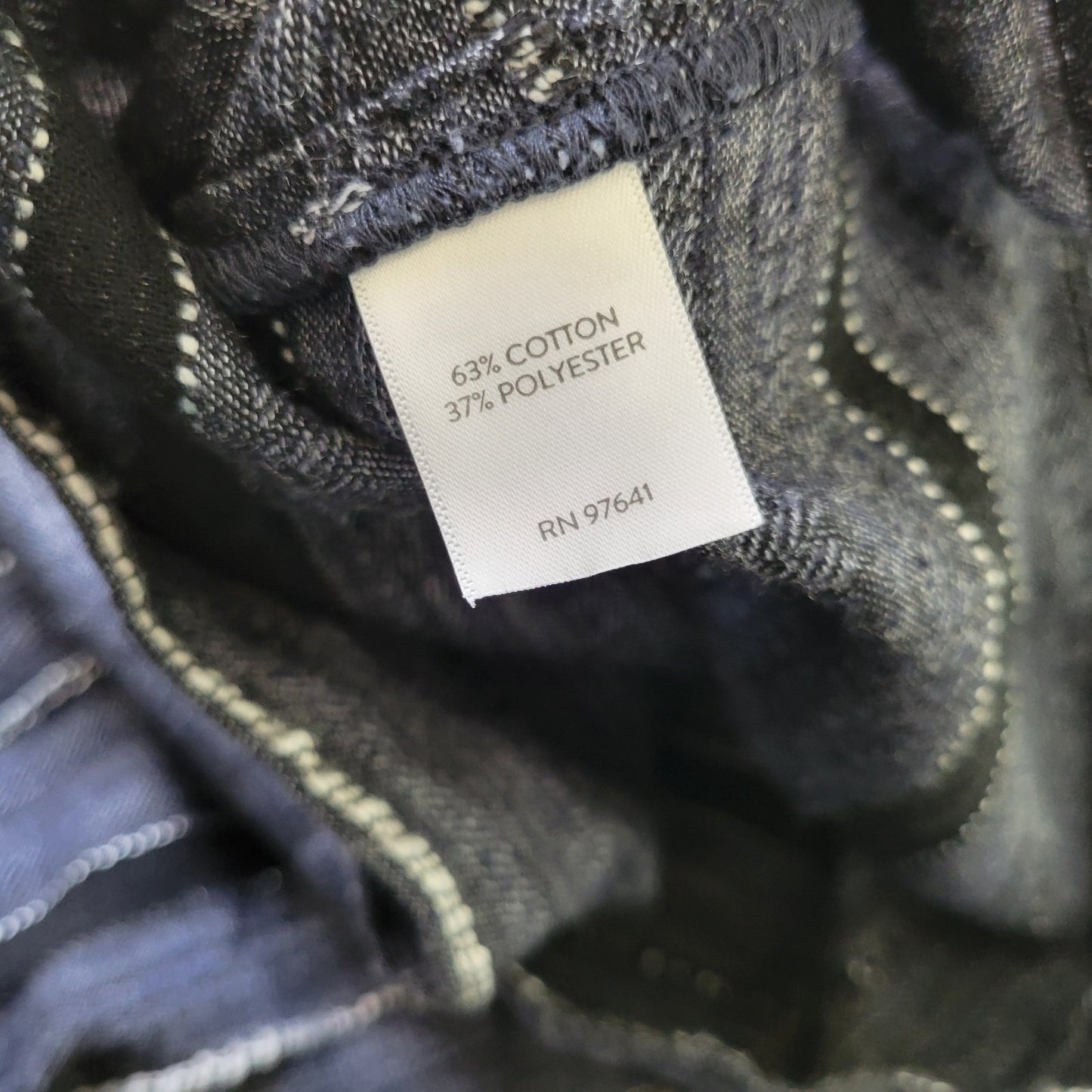 Pure Jill Womens Top XLP 3/4 Sleeve Woven Gray Stripe Lightweight Cotton Blend