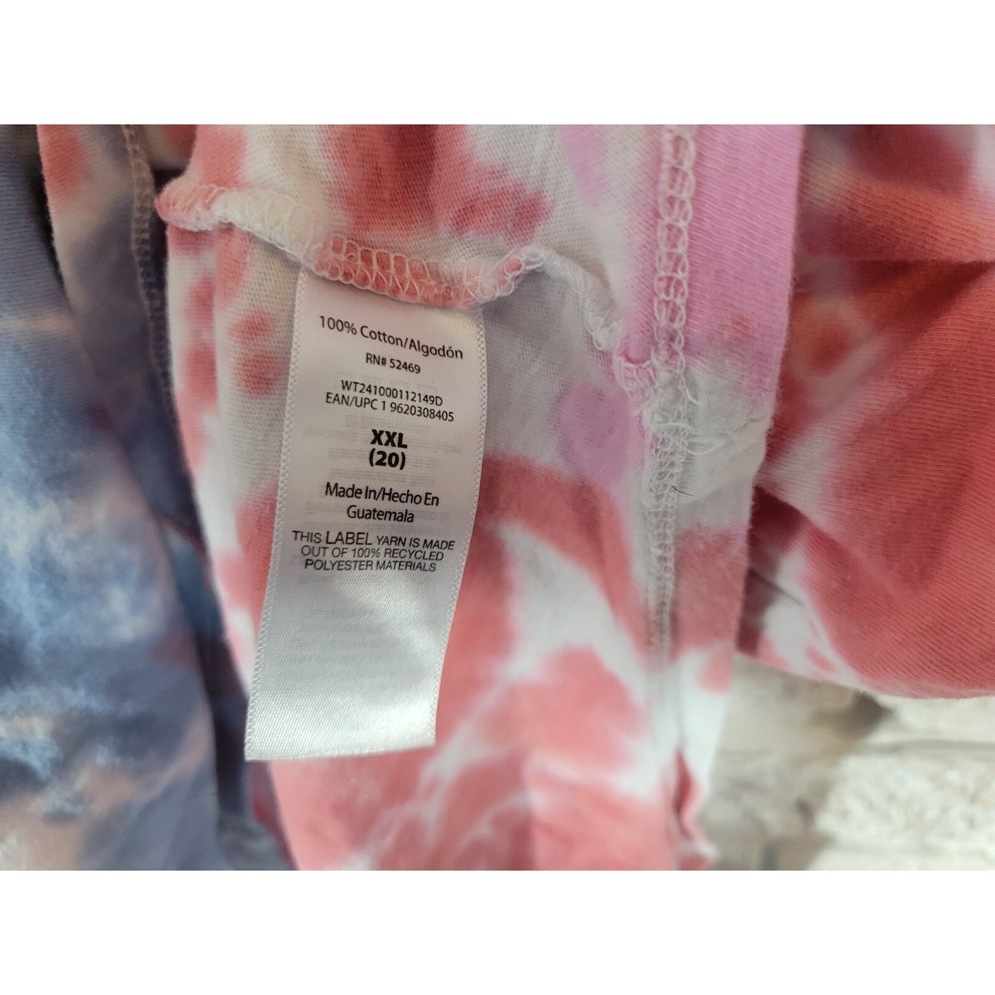 Fourth of July Womens Top XXL Plus Tee Sleeveless Blue Tie Dye American Mama
