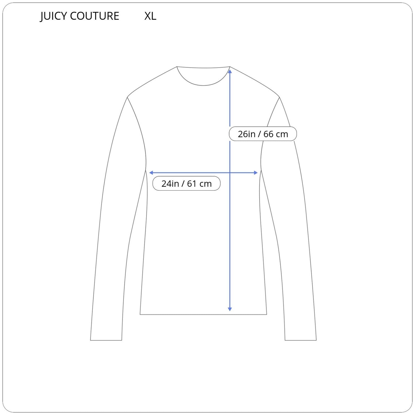 Juicy Couture Women Top Extra Large XL Long Sleeve Pullover Black Stretch Casual