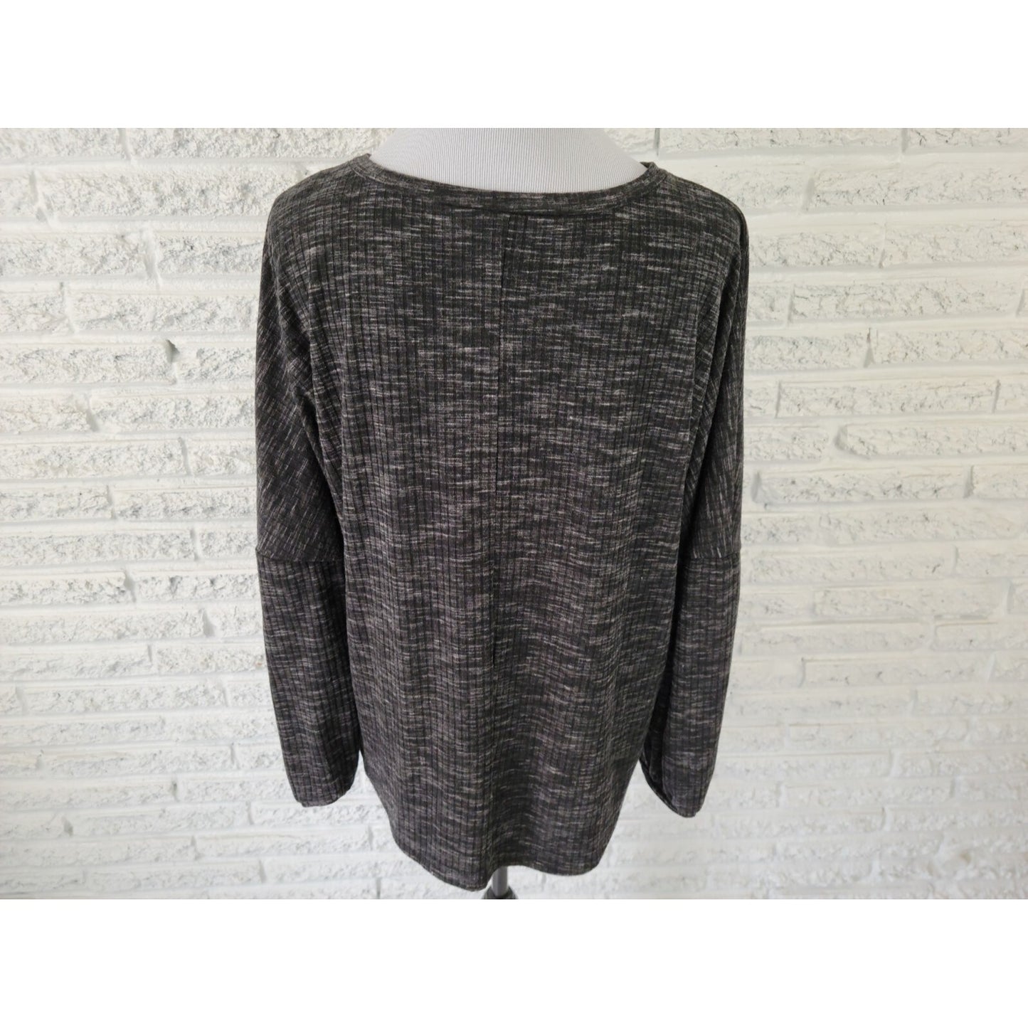 Juicy Couture Women Top Extra Large XL Long Sleeve Pullover Black Stretch Casual