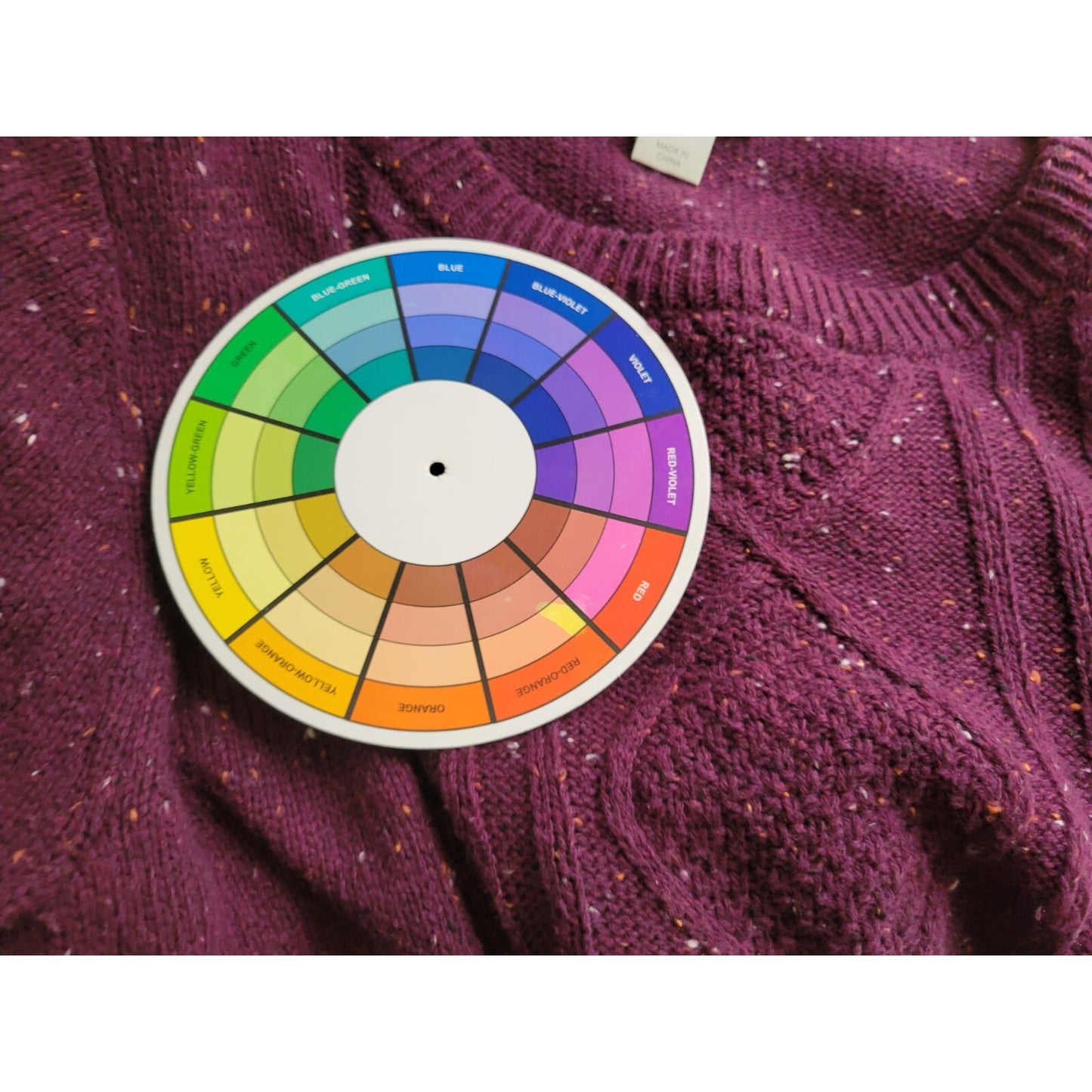 CJ Banks Womens Sweater Extra Large Cable Knit Purple Speckled Casual Soft