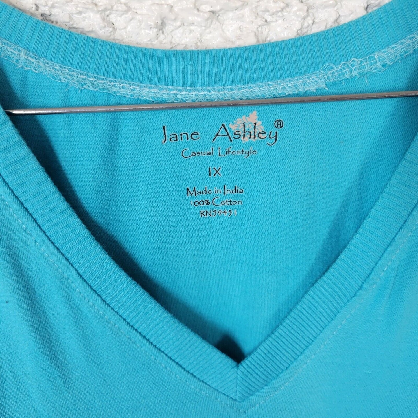 Jane Ashley Women Dress 1X Plus Sleeveless Blue Flip Flops Summer Pockets Cotton