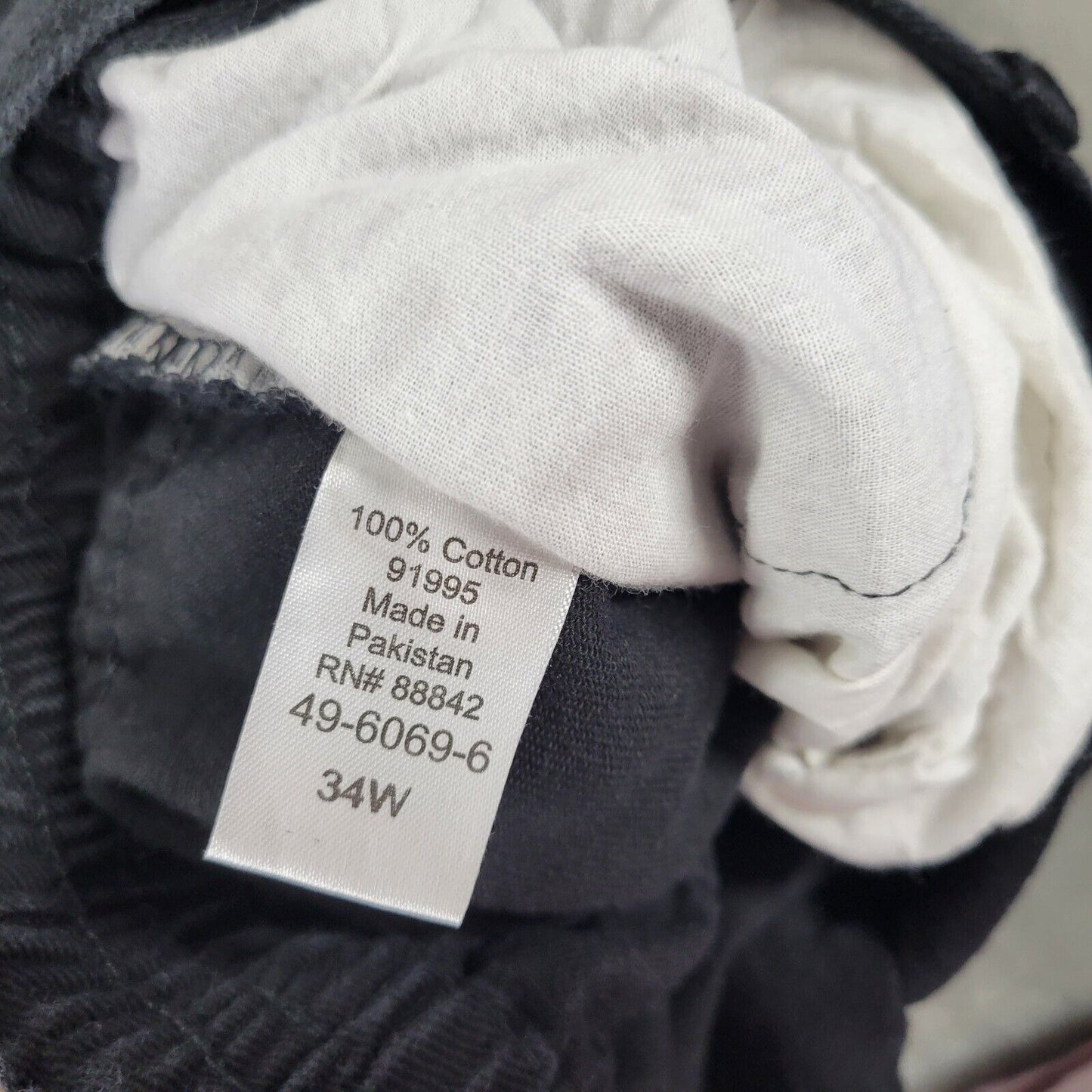 Woman Within Womens Jeans 34W Plus Straight Leg Black Denim Cotton Zip Fly Comfy