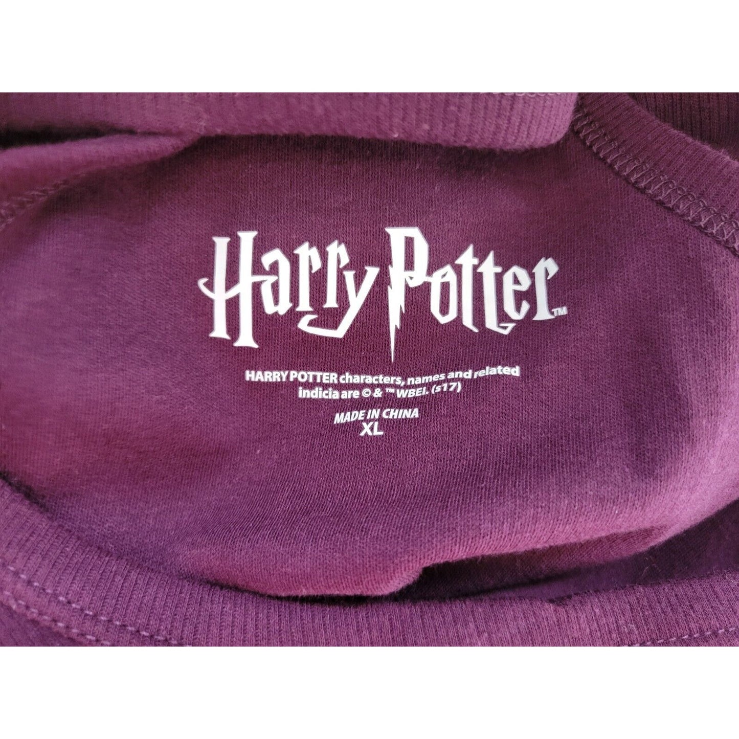 Harry Potter Womens Top Extra Large Pajama Sleep Purple Hogwarts Racerback