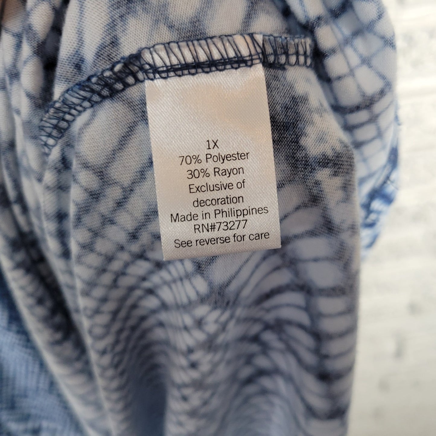 Sonoma Women's 1X Plus Blue White Geometric Sleeveless Sheath Tank Dress Belted