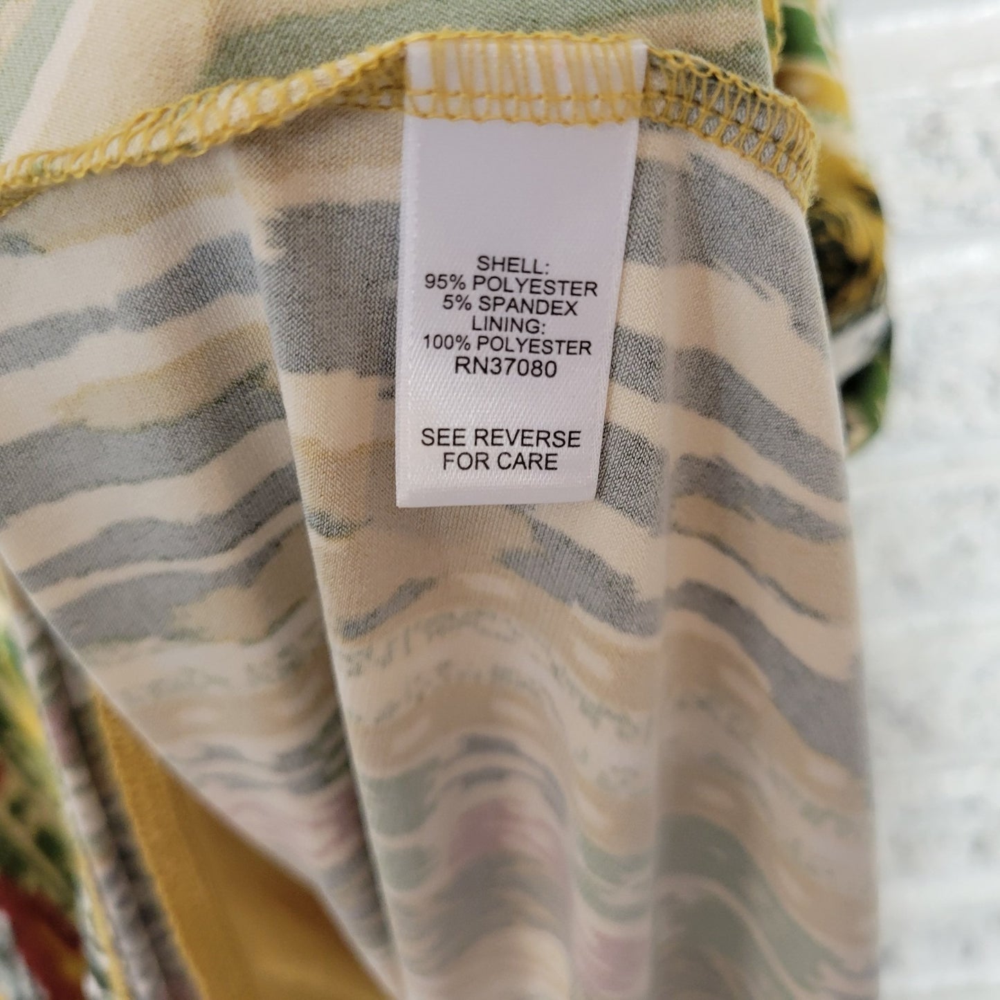 Cato Est 1946 Womens Top 22W 24W Plus Sleeveless Green Gold Geometric 3 Keyholes