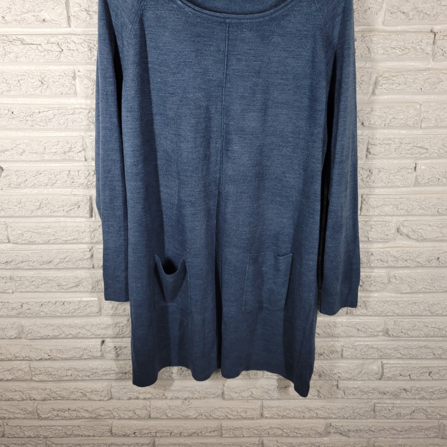 Atmosphere Womens Dress 16 Sweater Mini Long Sleeve Blue Soft Acrylic Comfy