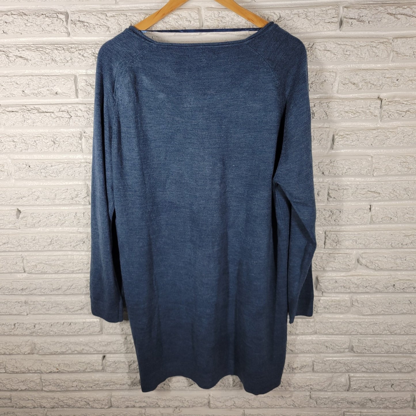 Atmosphere Womens Dress 16 Sweater Mini Long Sleeve Blue Soft Acrylic Comfy