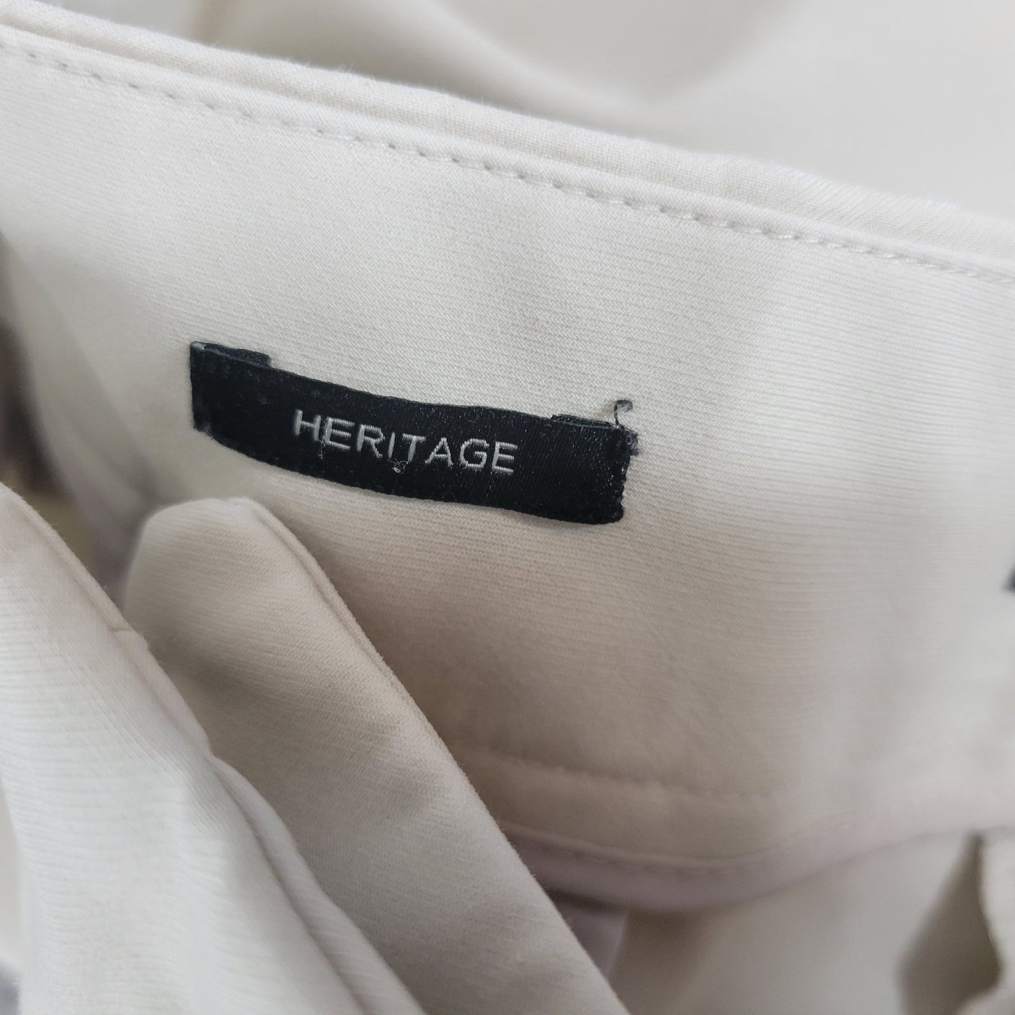 Talbots Womens Pants 20W Plus Heritage Straight Leg Off White Zip Fly Pockets