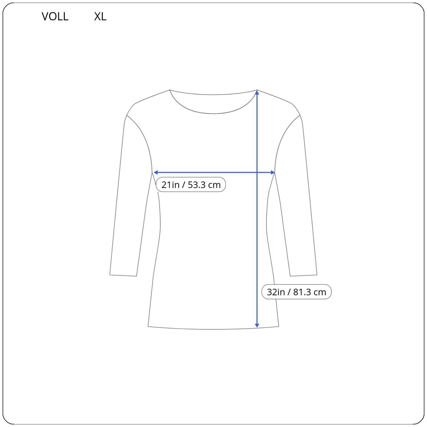 Voll WomensTop Extra Large Bell 3/4 Sleeve Black White Geometric On Off Shoulder