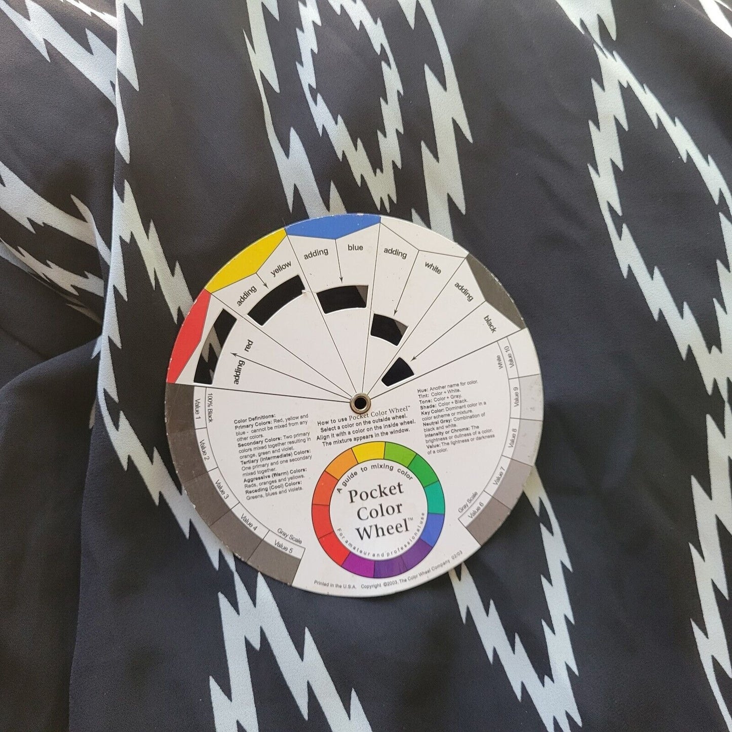 Voll WomensTop Extra Large Bell 3/4 Sleeve Black White Geometric On Off Shoulder