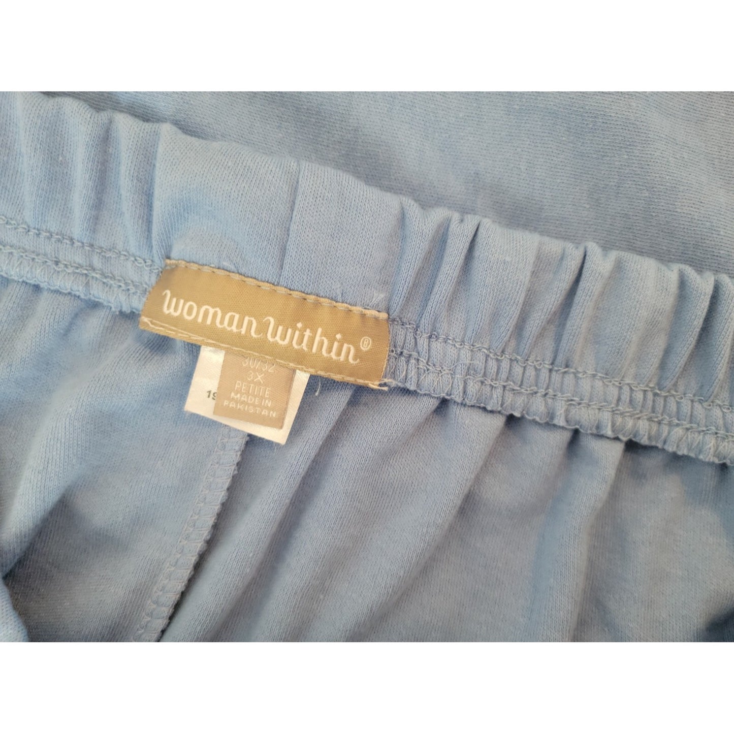 Woman Within Women Pants 3XP Plus Petite Jogger Blue Comfort Waist Loungewear