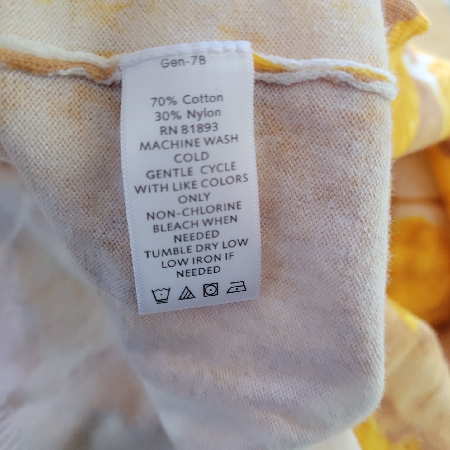 Liz Claiborne Womens Top Extra Large Long Sleeve Yellow Floral Cotton Blend Knit