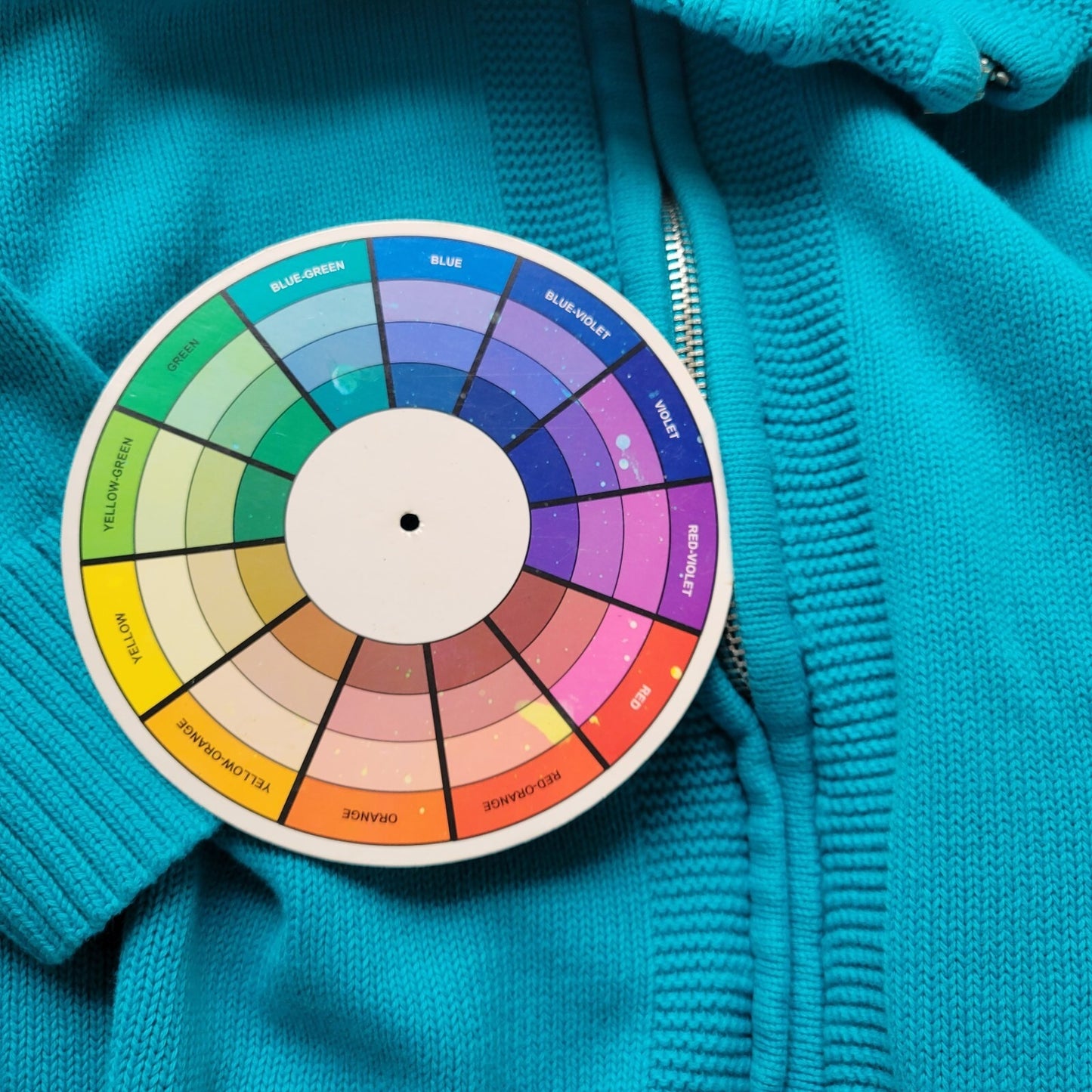 Studio Works Womens Sweater 2X Plus Cardigan Blue Zip Cotton Turtleneck Office