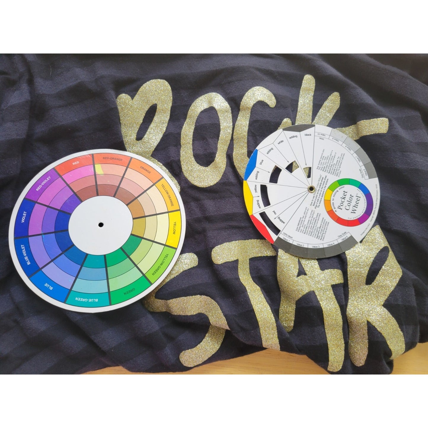 Lane Bryant Womens Top 26 28 Plus Tee 3/4 Sleeve Cotton Black Rock Star Glitter