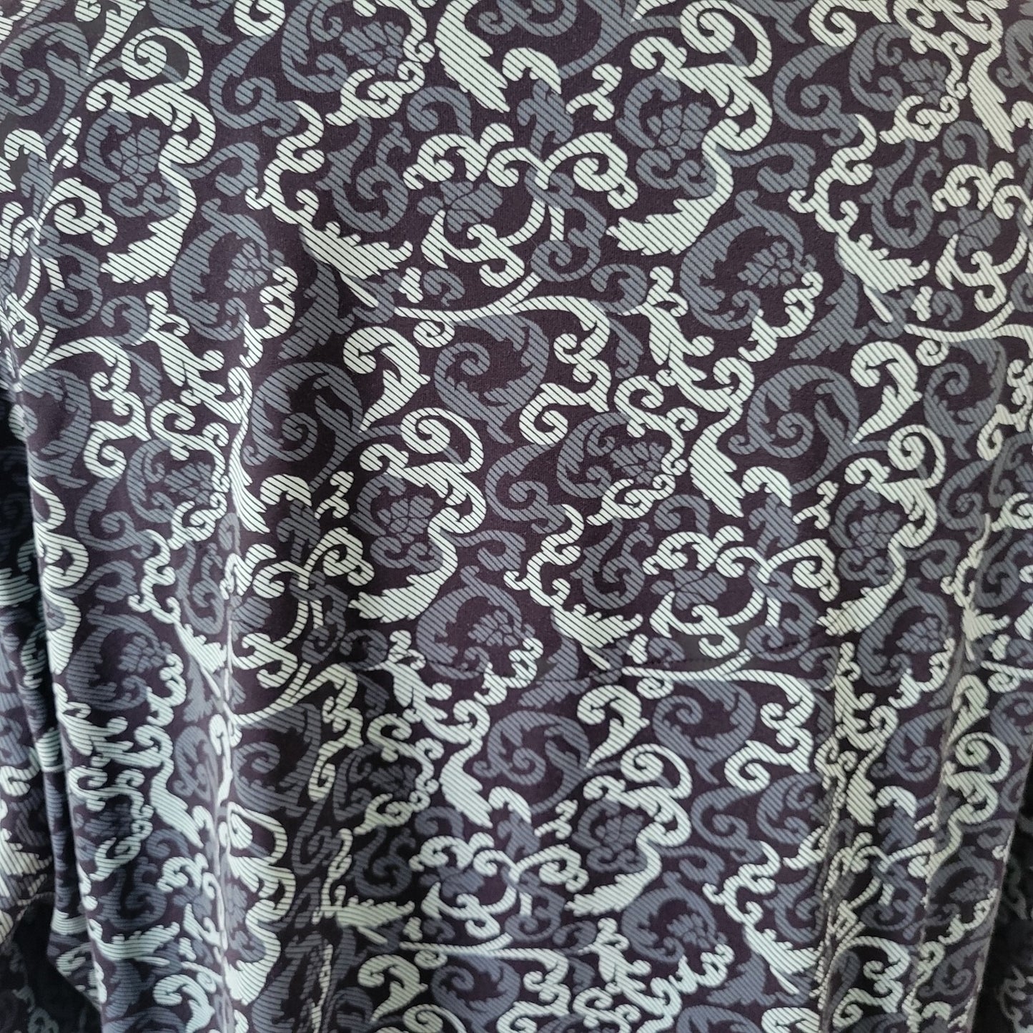 Apostrophe Women's Plus Size Top 24W 26W Blue Gray Geometric 3/4 Sleeve Blouse