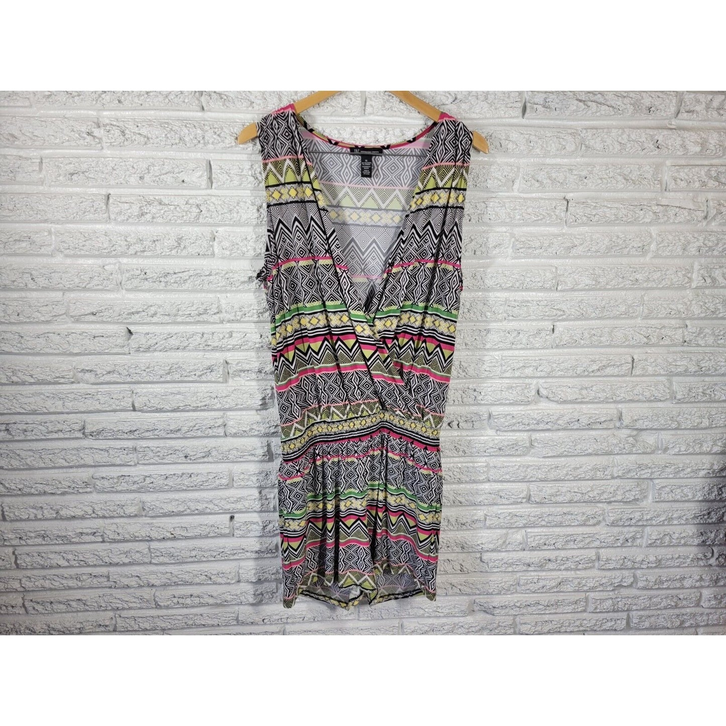 Inc International Concepts Womens Romper Extra Large XL Sleeveless Casual Black