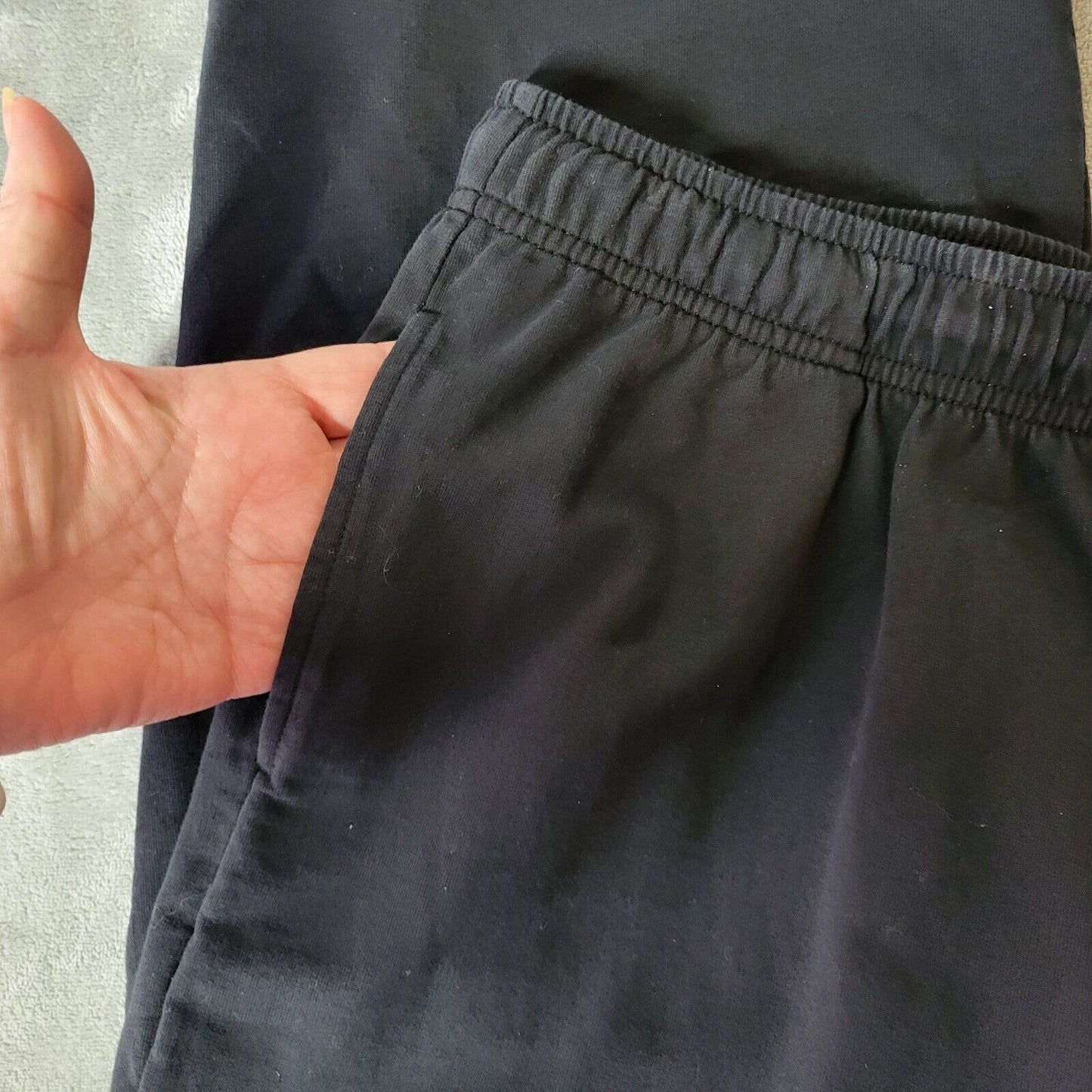 Dress Barn Womens Pants 18 20 Plus Capri Pull On Cotton Black Jogger Drawstring