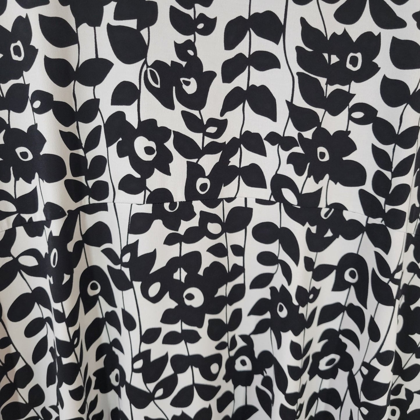 Apt 9 Womens Dress 1X Plus Short Sleeve Black Floral Poly Blend Office Casual