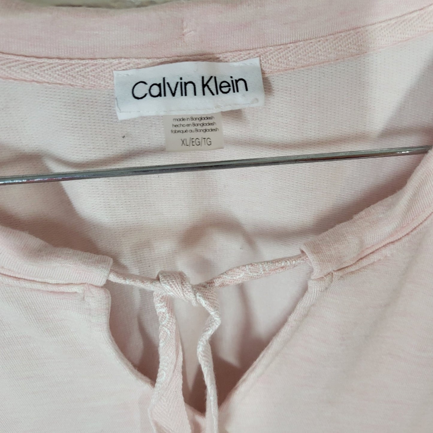 Calvin Klein Womens Swim Cover Up XL Pink Heather Pockets Soft Keyhole Comfy